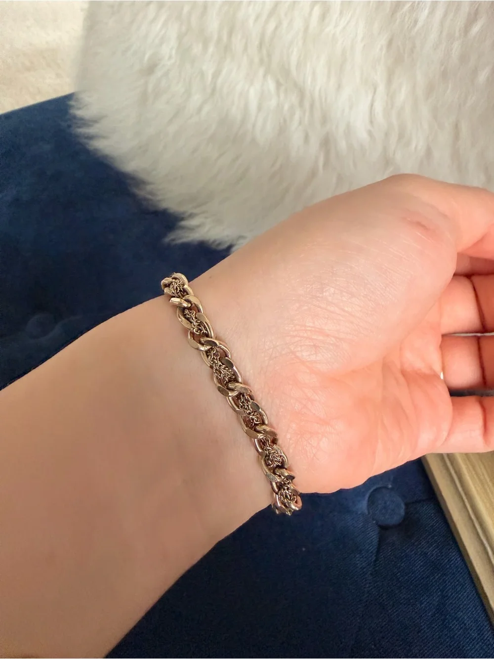 chanel turnlock bracelet hold with meshed metal